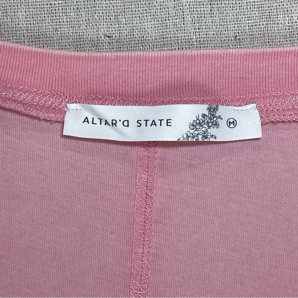 Altar’d State | NWOT Pink Amelia Oversized Cropped Tee | Medium - Image 9