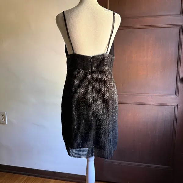Saylor x Free People | Frankie Black Matte Sequin Cocktail Mini Dress | Small - Image 5