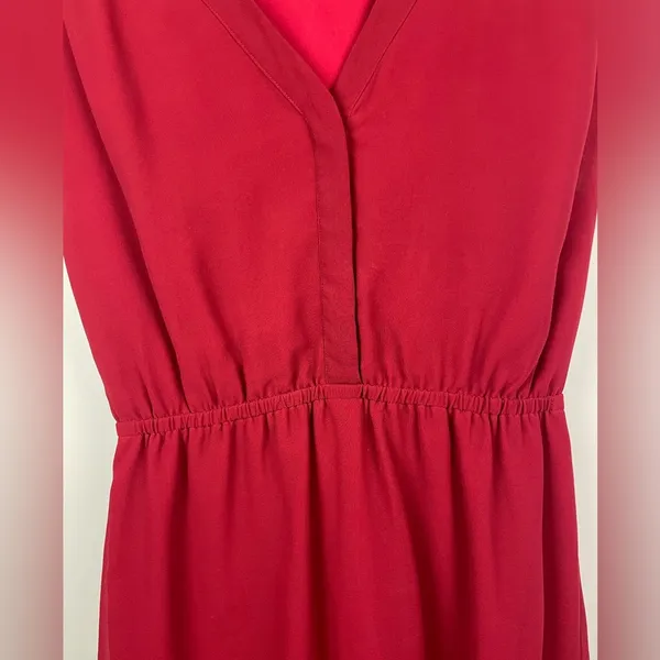 Madewell‎ Skygaze Red Eyelet Scallop Hem Embroidered Dress - Image 9