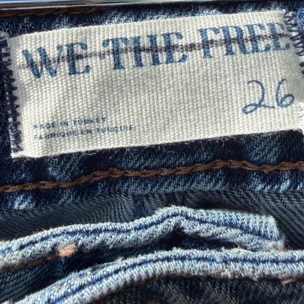 We The Free People Wynne Sashiko‎ Micro Mini Skirt Skort Denim Jeans 26 - Image 4