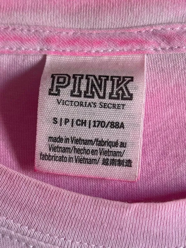 PINK Victoria's Secret Pink Cotton Long Sleeve Pocket Tee - Image 3