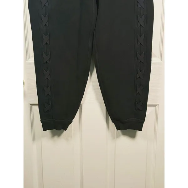 Lululemon Womens Braided Detail High Rise Joggers Size 6 Black Lounge Comfort - Image 7