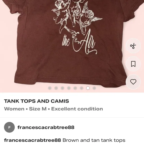 Assorted Brown and Beige Tops Size M - Image 7