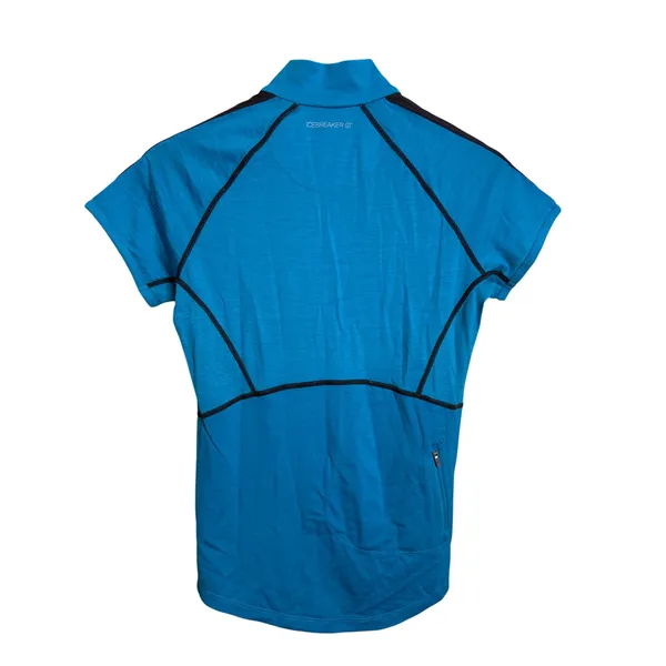 Icebreaker GT 150 Ultralite Merino Wool Half Zip Cycling Top Women’s M Blue - Image 2