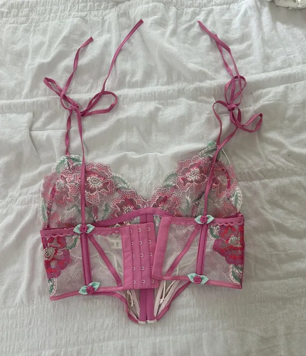 For Love and Lemons Festival Floral Bustier - Image 4