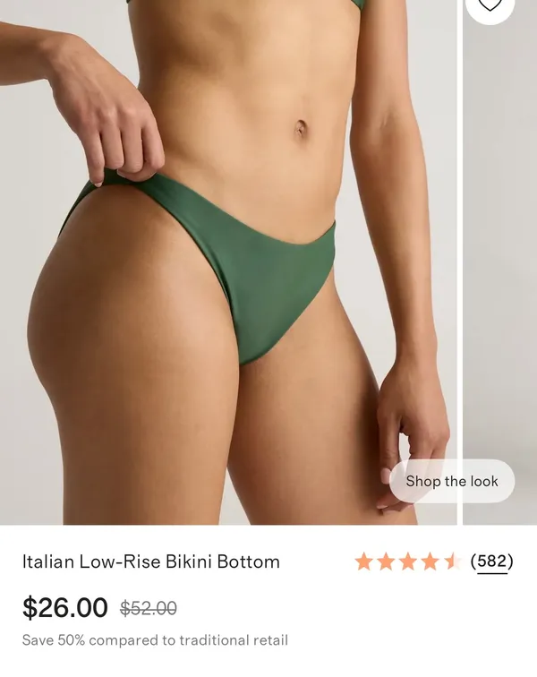 New Quince Italian Tank & Low-Rise Bikini Bottom Size Medium MSRP $51 - Image 6