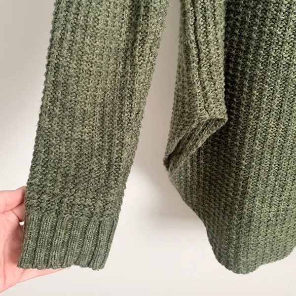 A New Day Green Cowl Neck Tunic Length Sweater Medium Blogger Favorite - Image 10