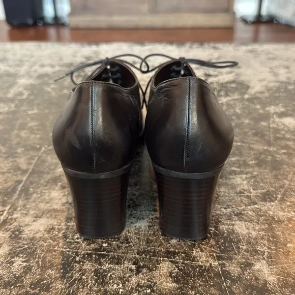 Cole Haan Brown Leather Made In Italy Lace Up Shoes 2.5" Heel Size 8.5 - Image 3