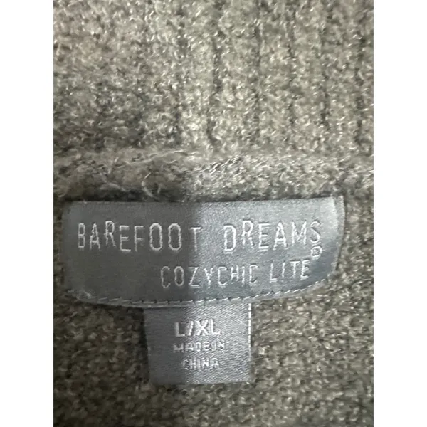 Barefoot Dreams CozyChic Lite Circle Cardigan‎ Olive Green Shawl Collar L/XL - Image 3