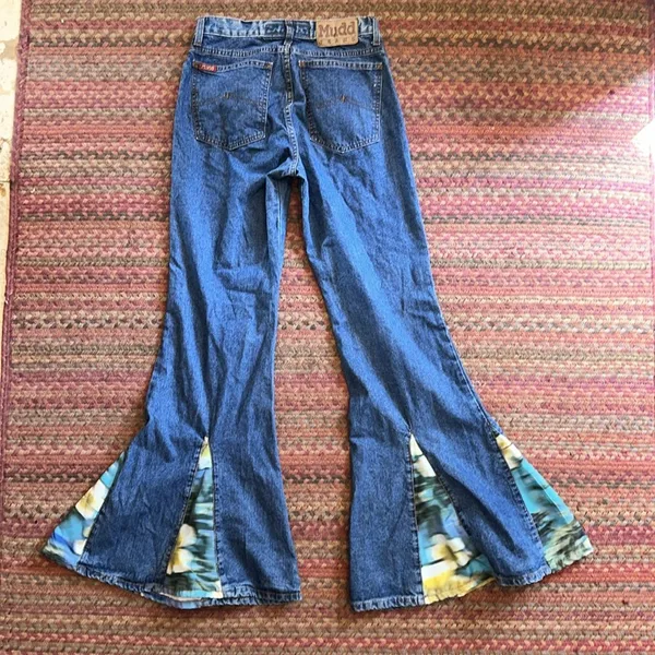 VINTAGE MUDD BOHO WESTERN EXTRA FLARE JEANS - Image 6