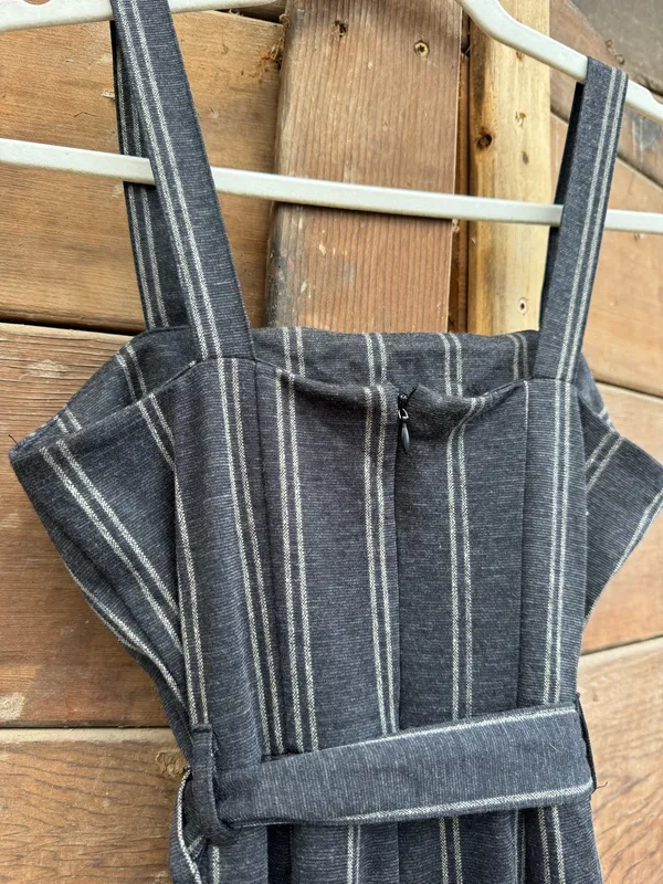 Stripe Pattern One Piece Jumper Gray - Image 6