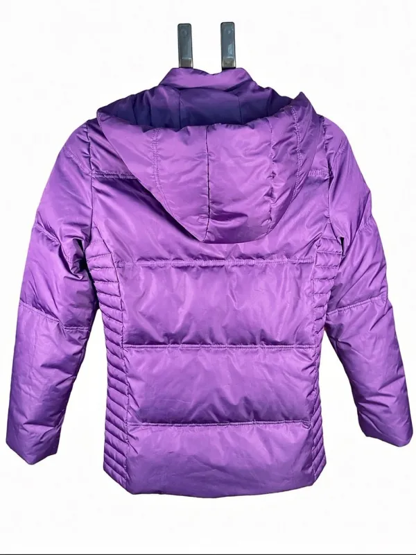 Lacoste Purple Puffer Jacket Ladies Size 36 (US Small) Like New - Image 3