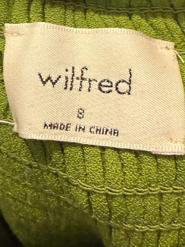 Aritzia Wilfred Novella Dress in Succulent Green Size 8 Puff Long Sleeve - Image 5
