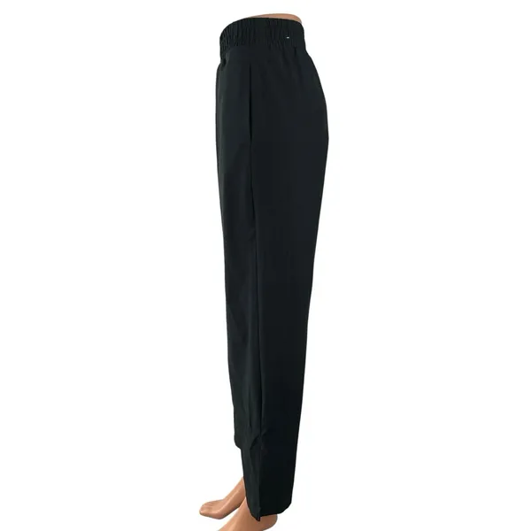 Abercrombie & Fitch Women's Black High Rise Pull On Wide Leg Trousers Pants XXS - Image 2