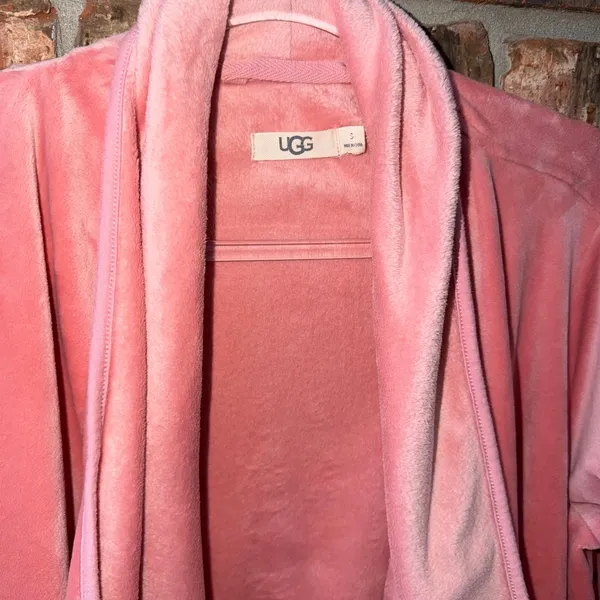 Ugg Soft Pink Size Small Plush Waterfall Cardigan Wrap Cozy Lounge - Image 2