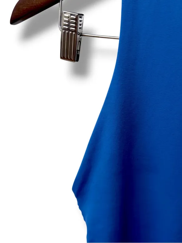 ZARA | EUC Turkey Bright Royal Blue High Neck Stretch Sleeveless Bodysuit (S) - Image 7