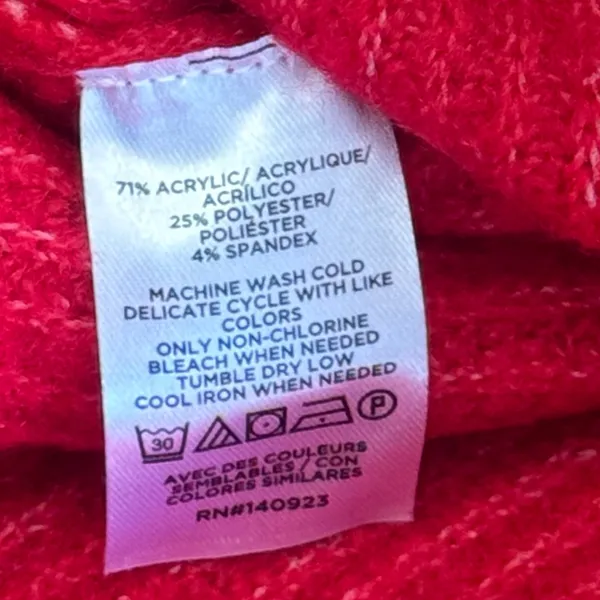 NWOT LOFT Rhinestone Buttons Relaxed‎ Fit Knit Cardigan Sweater Red Small - Image 10
