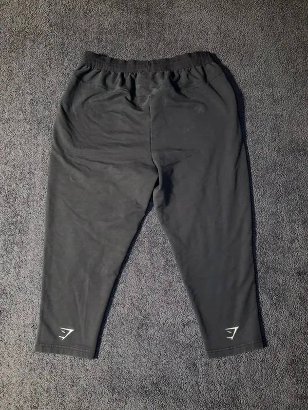 Gymshark Black Tapered Track Joggers with Side Logo - Image 5