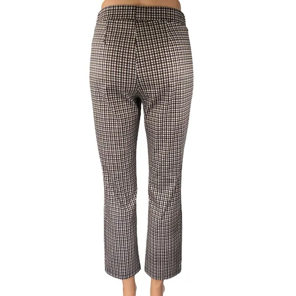 Sanctuary Women's Multicolor Plaid Check High Rise Crop Trousers Pants Size S - Image 3