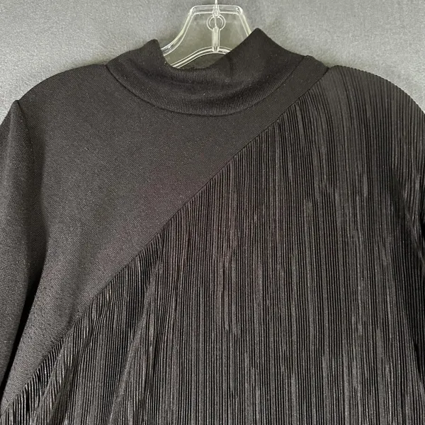 Zara Sweater Dress Womens Large Textured Long Sleeve Mock Neck Tunic‎ Minimalist - Image 4