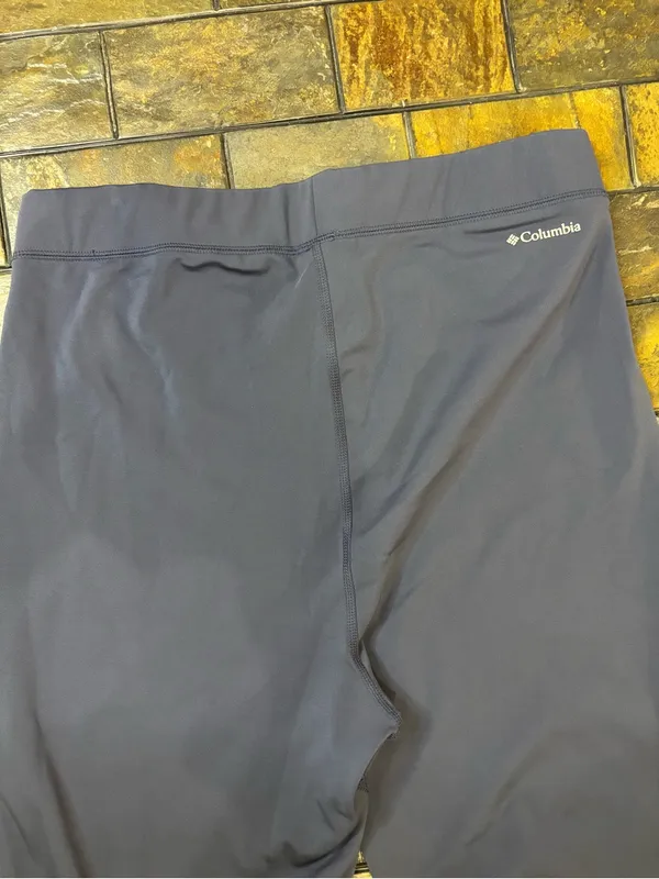 Columbia Women’s Leggings Pants Blue Gray Large Pockets Zip Gym Activewear Yoga - Image 2