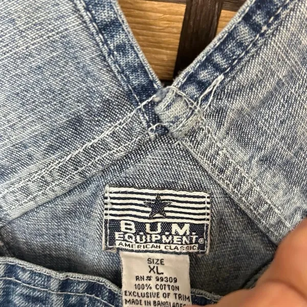 B.U.M.‎ Equipment Denim Shortalls Size XL - Image 10