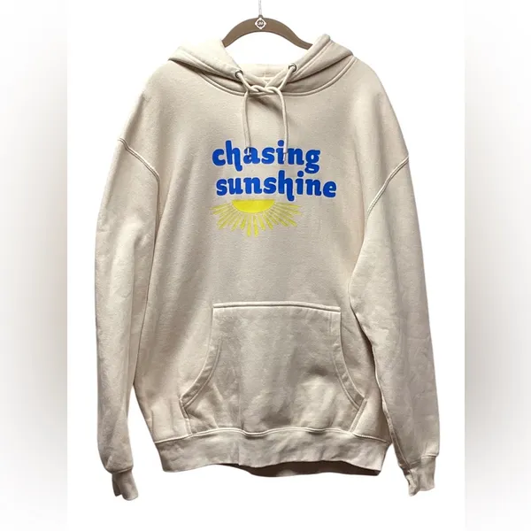 Lane Seven Custom hoodie “Chasing Sunshine” Sandstone Size XL - Image 4