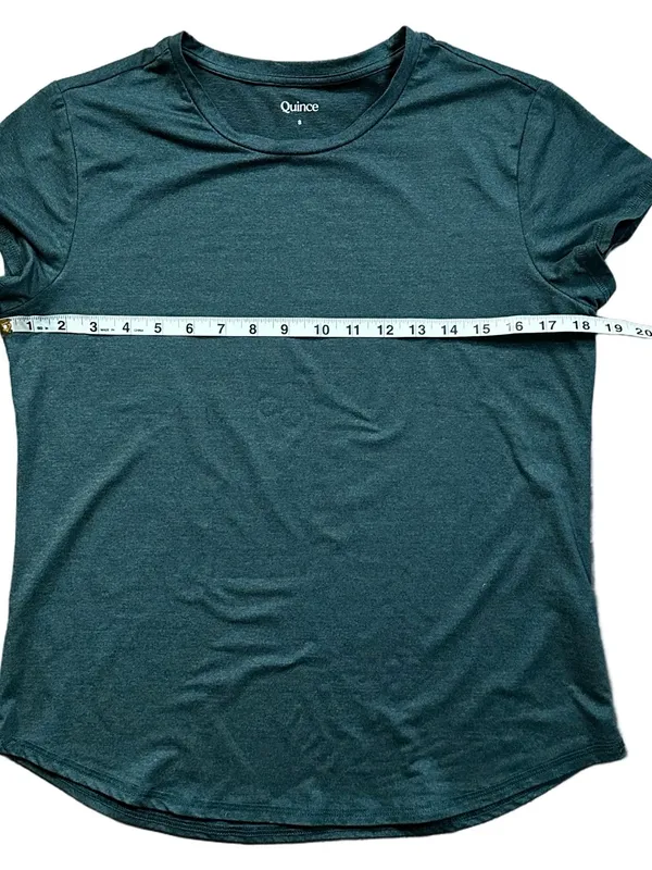 Quince Flowknit Breeze Tee Short Sleeve Relaxed Fit T-Shirt Green Size Small - Image 9