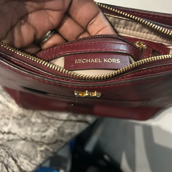 Michael Kors Burgundy Crossbody Bag - Image 4