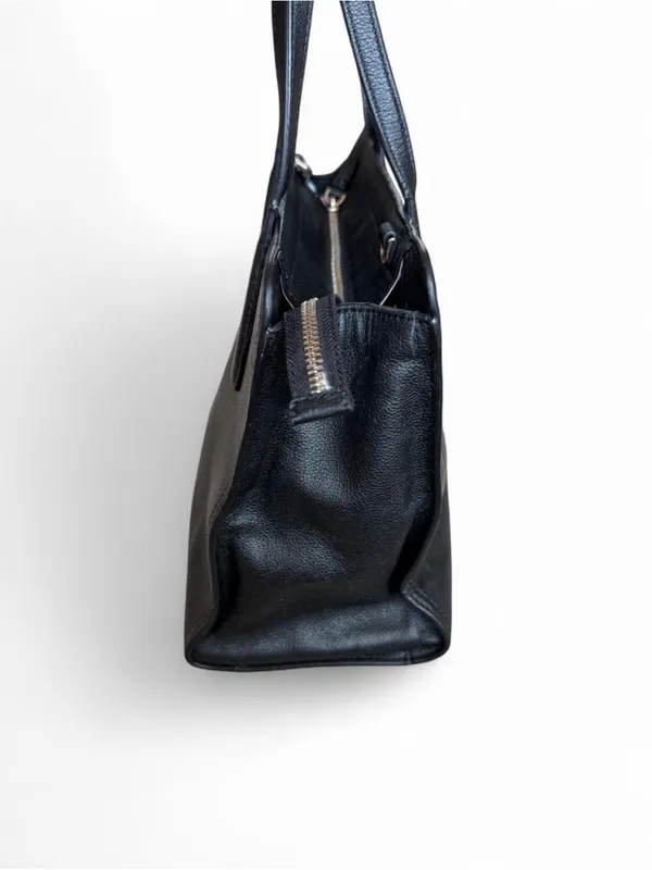 Kate Spade Rowe Medium Top Zip Satchel in Pebble Leather Black - Image 5