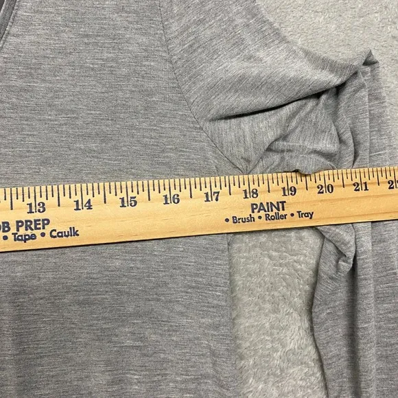 White House Black Market Top Womens Small Gray Long Sleeve‎ Top U Neck Casual - Image 4