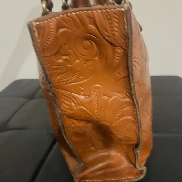 Patricia Nash Zancona Tooled Brown Leather Tote Reiti Wallet New With Tags $308 - Image 8
