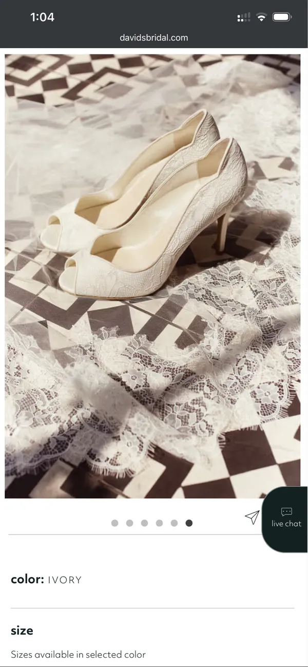 🤍 NWOT David’s Bridal Size 8.5 Layla White Peep Toe Pumps Heels 🤍 - Image 2
