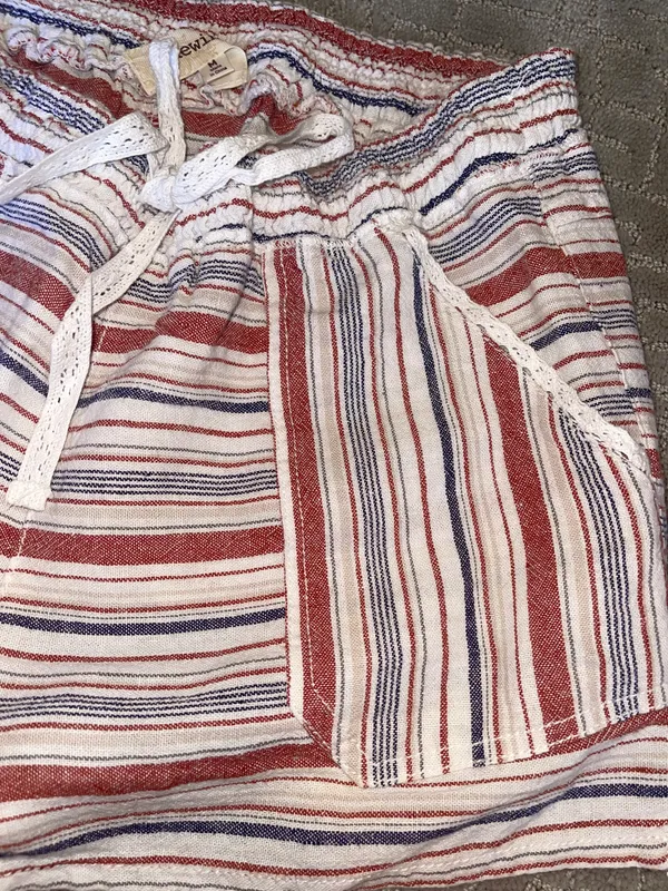 Striped Linen Shorts Multi Size M - Image 2