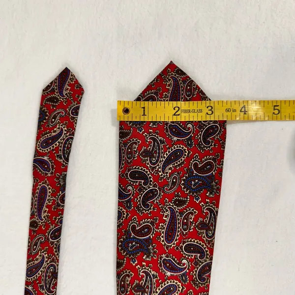 Rooster West End Collection Men's Tie Silk Paisley Burgundy Multicolor Necktie - Image 7