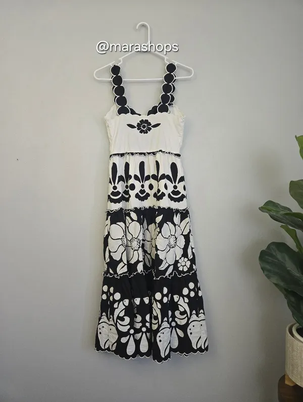 Farm Rio Tiered Floral Midi Dress - Image 7