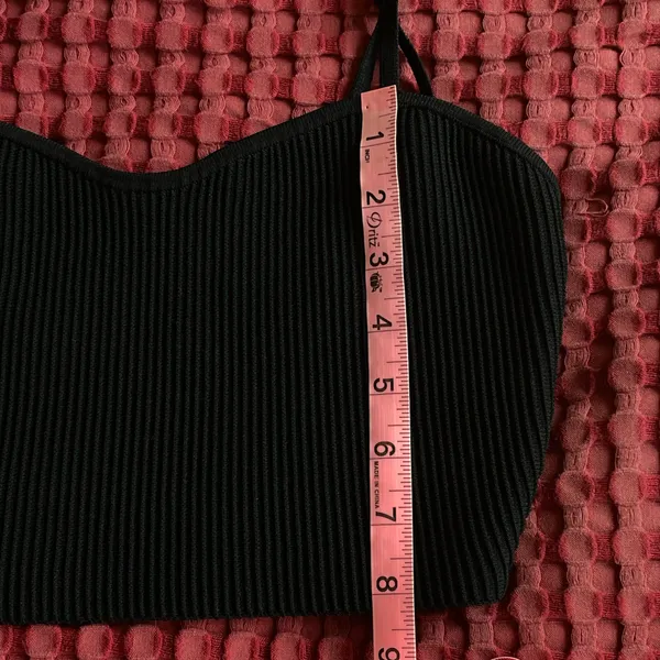 Aritzia Babaton Black Knit Cropped Cami Tank Top Women’s Size S Stretch - Image 8