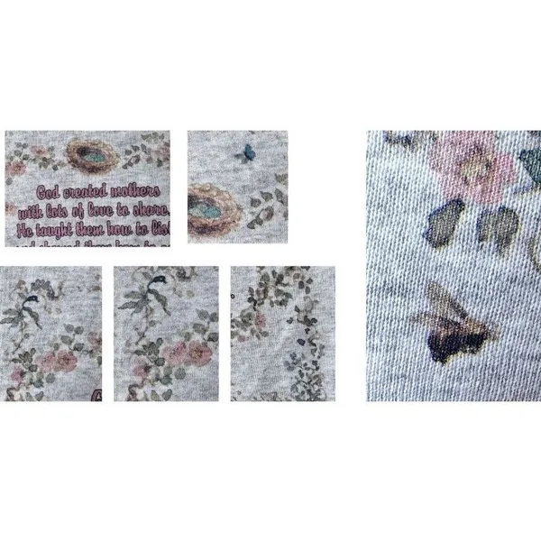 VTG 90s Hallmark God Created Mothers Sweatshirt Sz S? M? Bird Bee Butter… - Image 8