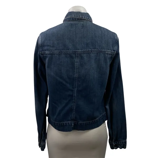Paige Women's Blue Long Sleeve Button Down Denim Jean Jacket Trucker Size M - Image 3