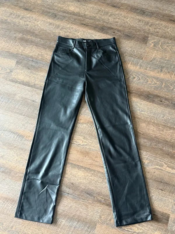 Zara Faux Leather Pants  - Image 7