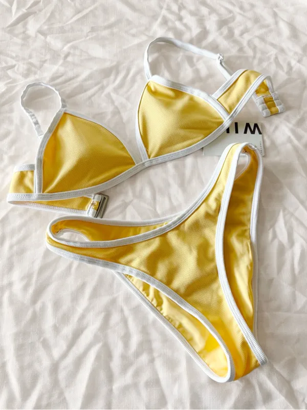 NWT • WILO 3pc Bikini Set Yellow Size XS - Image 3
