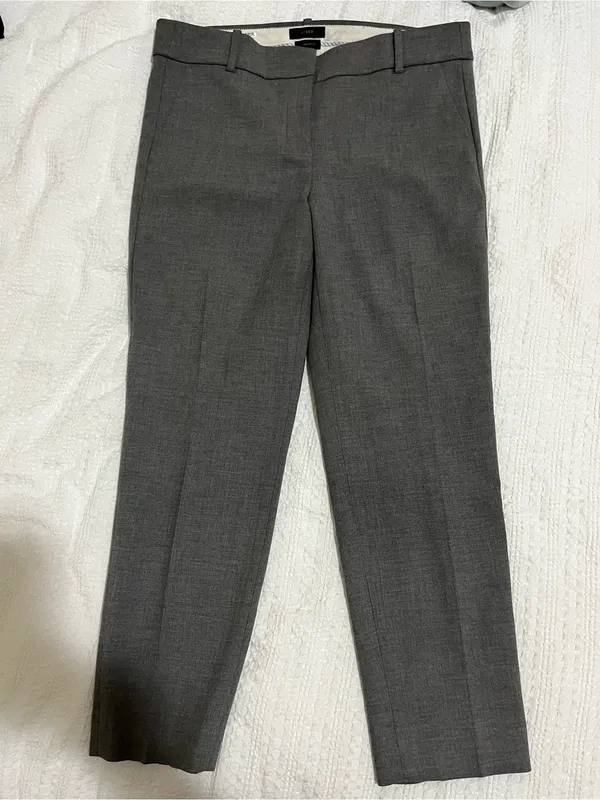 J. Crew Cameron Gray Tailored Trousers sz 10 Career Classic Preppy - Image 3