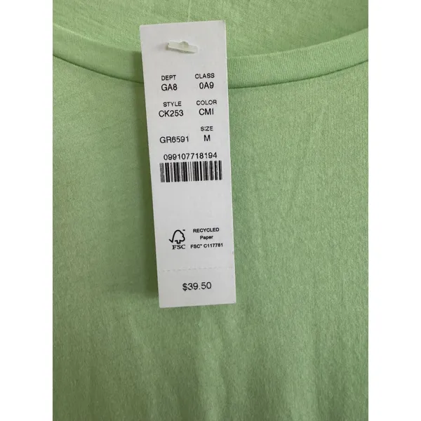 NWT J.Crew mint green 3/4 sleeve Feather jersey size medium - Image 2