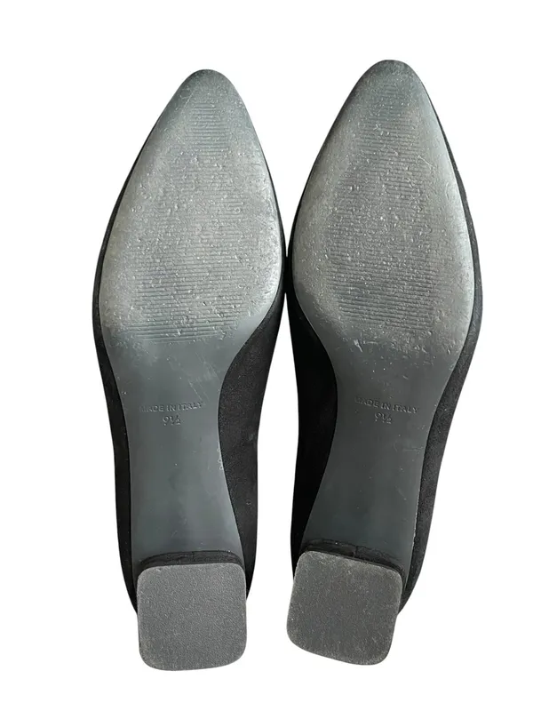 Everlane The V Heel Black Suede Pumps Women’s Size 9.5 Block Heel Versatile - Image 7