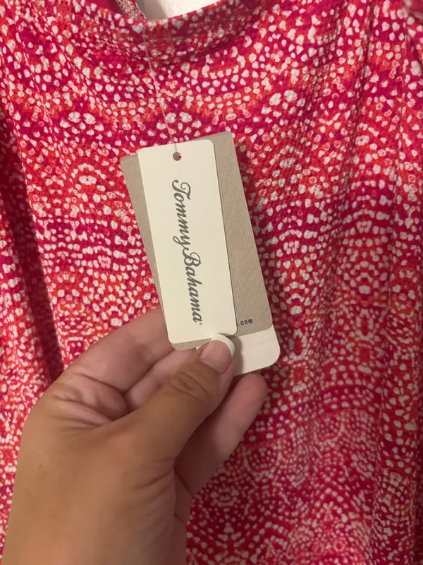 Tommy Bahama Red-Pink Mini Dress - Image 4