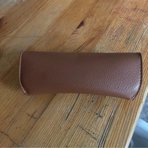 Ray Ban Brown Leather Sunglasses Case with‎ Minimalist Design (CASE ONLY) - Image 4