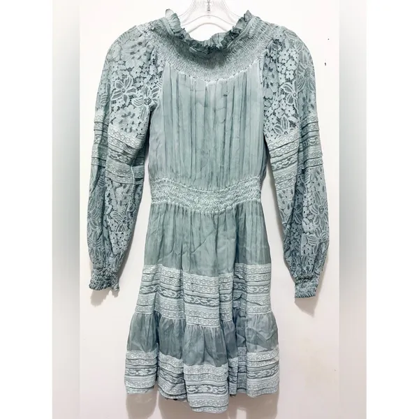 Guess Audrey Off-The-Shoulder Silk Blend Mini‎ Dress XS NWT - Image 5