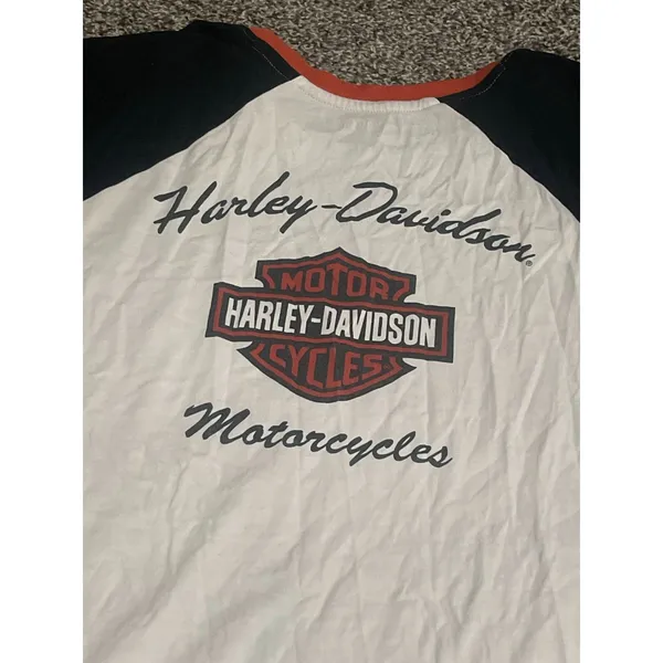 Harley-Davidson Women's Short Sleeve Essential Raglan Ringer Tee XL - Image 5