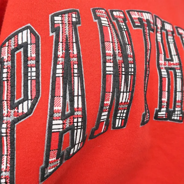 Vintage 90s Russell Athletic Panthers Red and Black Sweatshirt - Image 3