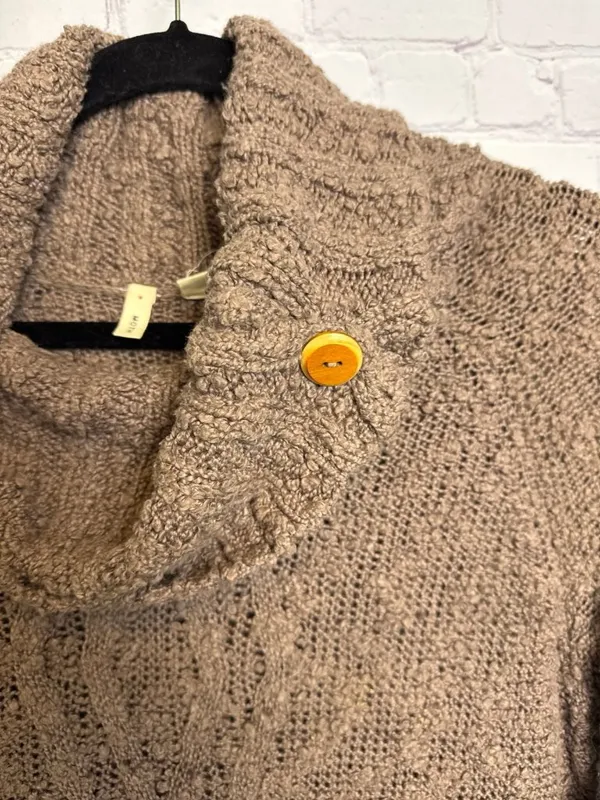 Moth Anthropologie cowl neck brown knitted sweater boho western small - Image 4